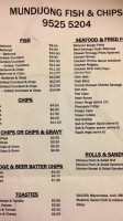 Mundijong Fish Chips menu