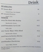 Seddon Wine Store menu