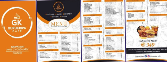 Gurukripa Cafe And Bakery menu