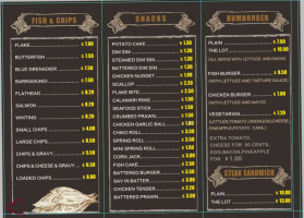 Parker's Fish & Chips Shop menu