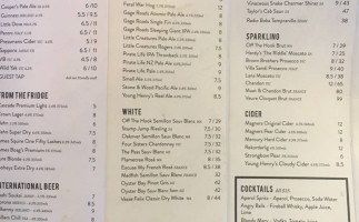 Coventry Seafood Grill menu