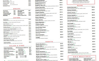 Enzo’s Cucina menu