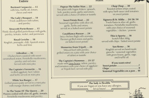 Lady Of St Kilda menu