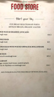 Local Food Store menu