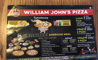 William John's Pizza Ankleshwar menu