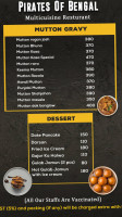Pirates Of Bengal menu