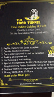 The Food Tunnel menu
