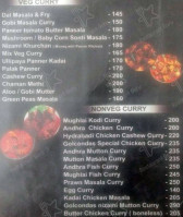 Golcondas menu