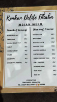 Konkan Delite Dhaba menu