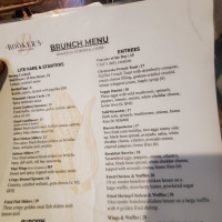 Booker's Restaurant Bar menu