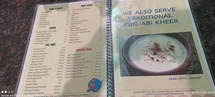 New Shan-e-punjab Dhaba menu