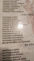 Big Bites Restaurent menu