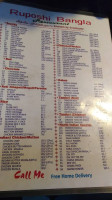 Ruposhi Bangla menu