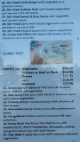 Carrum Downs Thai Take Away menu