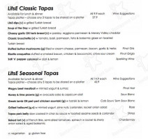 Litse Lounge menu