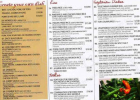 Nha Tranh Restaurant menu