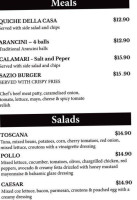 Sazio Italian menu