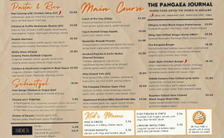 The Pangaea Kitchen menu