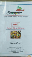 Snappers Amboli Biryani Center menu