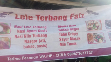 Lele Terbang Crispy Faiz menu