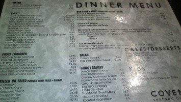 Coventry Seafood Grill menu