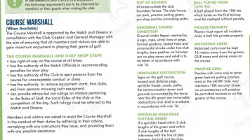 Wallacia Country Club menu