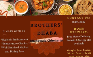 Brothers Dhaba menu