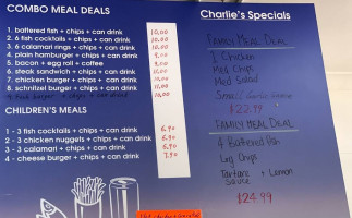 Charlie's Take Away Food Grocer menu