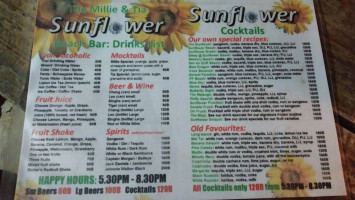 Sunflower Beach menu