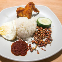 Nasi Lemak Ayam Taliwang inside