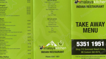 Himalaya Kitchen menu