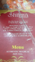 Shama Restaurant menu