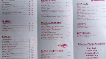 Zorba's Fish And Chips And Kebabs menu