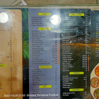 Sunehri Cafe menu