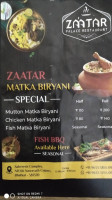 Zaatar Palace menu