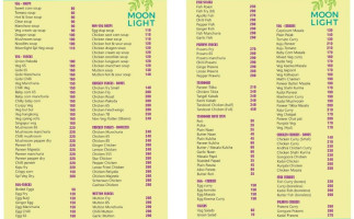 Moonlight Family menu