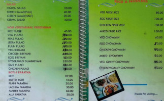 Walden Dhaba menu