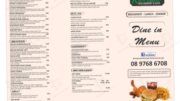Donnybrook Riverside Cafe menu