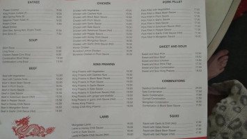 Fortune Chinese menu