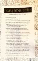 Hairy Lime Cafe Belmont menu