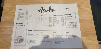 Asuka Japanese Kitchen menu