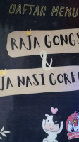 Raja Gongso menu