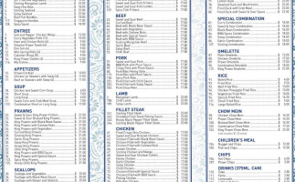 Minto Chinese menu