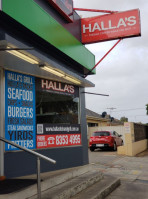 Hallas Fish and Grill outside