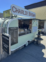 Charlie Brown's Crepes Food Trailer outside