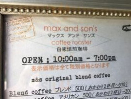 Max And Son’s Coffee Roaster inside