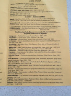 Paesano menu