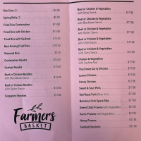 Farmer's Basket Cafe menu