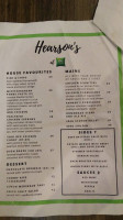 Hearson's Bistro menu