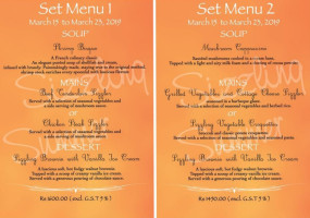 The Culinarium menu